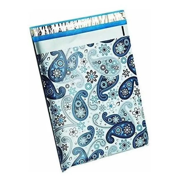 Blue Paisley Poly Mailers Size 6x9 Shipping Bags