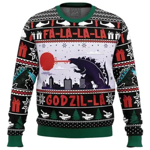 FaLaLaLa Godzil-la Ugly Christmas Sweater, Gift For Him And Her, Christmas Gift
