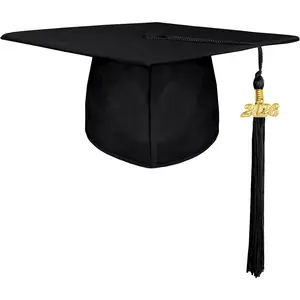 Unisex Adult Matte Graduation Cap with 2026 Tassel Year Charm for High School & Bachelor Master