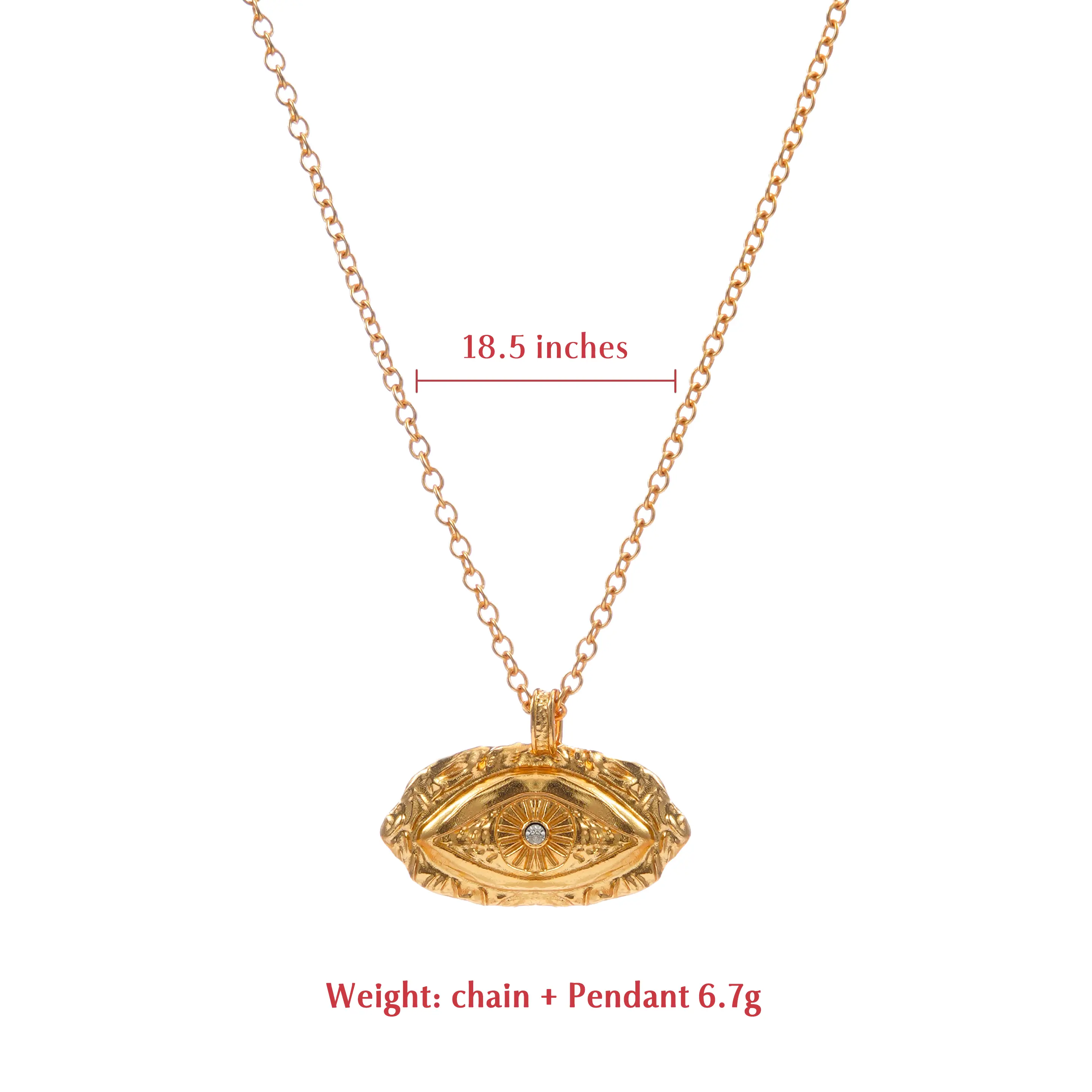 Eye of Wisdom single chain, gold-plated artificial diamond necklace, versatile necklace, back-to-school accessories, couple gift, Cuban chain, rhinestone decorative jewelry, modern fashion accessories