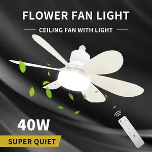 40W tri-color dimmable LED ceiling fan with remote control, E27 lamp holder, suitable for bedroom and living room, 6 blades, 3-speed wind, timer function. Cozy, fan, lighting