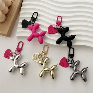 Cute Cartoon Balloon Dog Keychain, Couple Key Chain, Unique Personality Bag Pendant, Dark Cool Women's Bag Accessory, Valentine's Gift