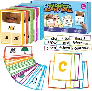 Sound Wall Phoneme Flash Cards, Phonics Word Games for Phonemic Awareness & Speech Therapy
