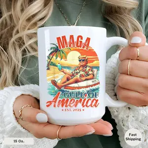 [sale up to 30%] + [ Free ship ] Trump Mug, Gulf of America Coffee Mug, Funny MAGA Tea Cup, Trump Supporter Gift