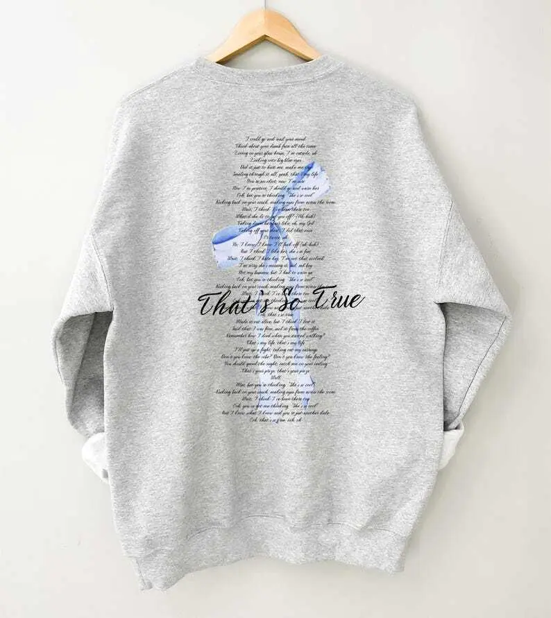 Gracie Abrams That's So True Crewneck | The Secret of Us | Gracie Abrams Merch | Gracie Abrams Gift | Gracie Abrams Fan | Gifts for Her