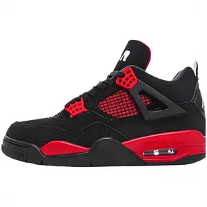 2026 New Arrival Bold RedBlack Geometric CutOut HighTop Sneakers, Classic Casual Basketball Shoes, WearResistant Cushioning Street Trainers, Versatile Sports & Daily Commute Footwear
