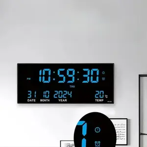 Large LED Digital Wall Clock – Modern Elegance by Nic's Electronics