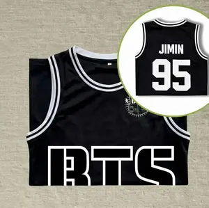 Custom Kpop Style Basketball Jersey – Bangtan Inspired, Personalized Name Number, Unisex Sleeveless Concert Fan Shirt