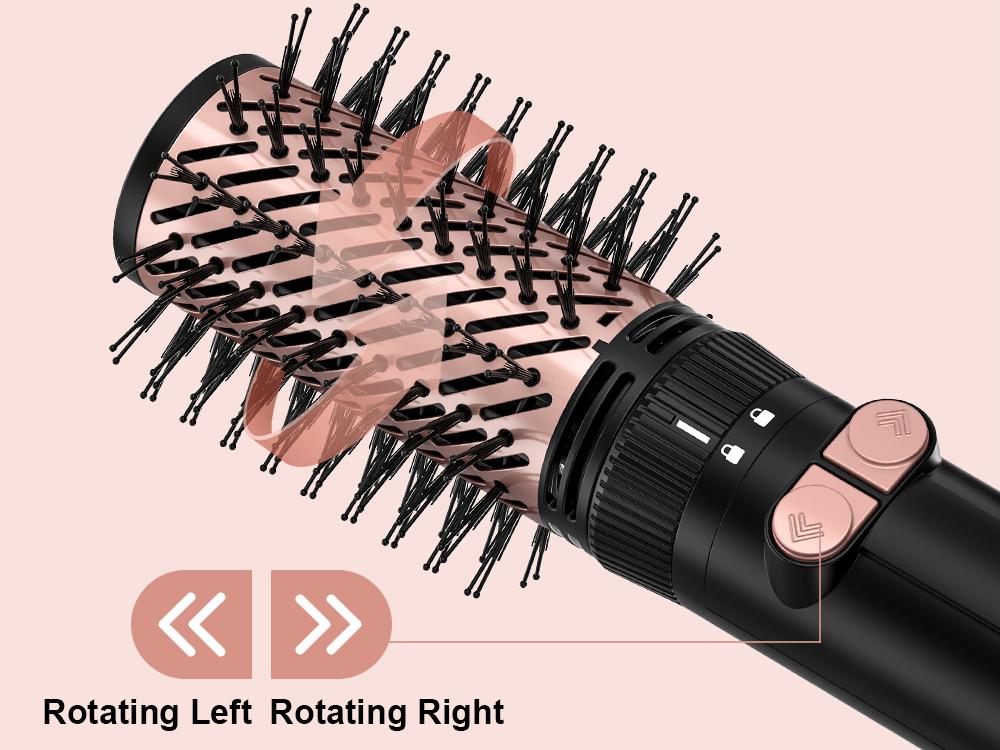 Terviiix 4-in-1 Hot Air Rotating Blow Dryer Brush Kit – 1000W with Rotatable Round Brushes (2 Sizes), Oval Volumizer, and Diffuser