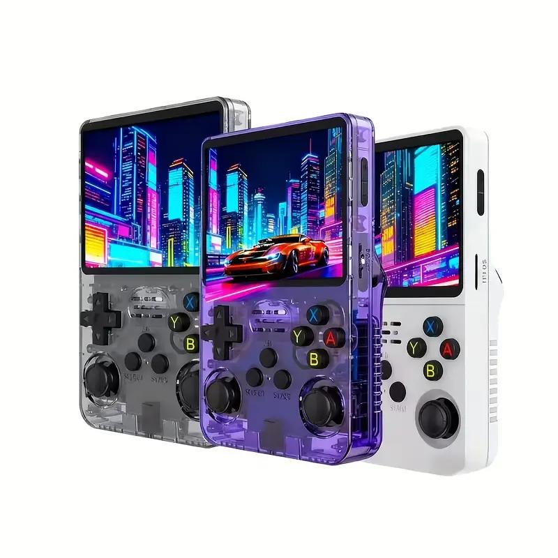 2026 New Model R36S Handheld Game Console, 128GB Large Storage Capacity, Responsive Controls, Three Color Options, Durable ABS Material, Portable Gaming Device, Play Anytime Anywhere,An Ideal Choice for Gamers,Perfect Halloween Gift,Perfect Christmas Gift