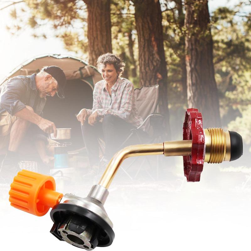 1PCS-Heavy-duty gas cylinder inflation kit with quick-connect valve - rapid inflation system for camping and hiking - no electricity required, portable outdoor supplemental adapter for backpack stoves and barbecue grills.