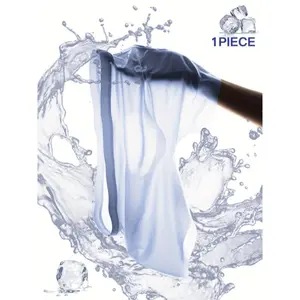 Men's Seamless Boxer Briefs, Ice Silk Cooling Ultra-thin Casual Boxer Shorts, Breathable Comfy Stretchy Boxer Trunks, Sports Shorts, Men's Underwear Relaxed Sky Blue