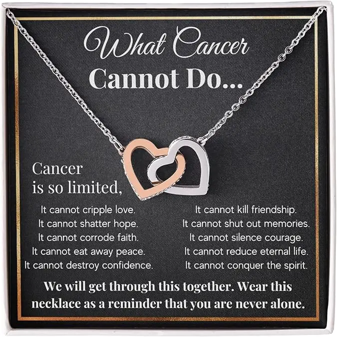 Gift Mall Cancer Gifts For Women, Comfort Items For Chemo Patients, Breast Cancer Survivor Gifts For Female, Cancer Awareness Pendant Necklace with Message Card and Gift Box