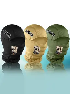 Unisex Pullover Mask with Individual Trend Playing Card Design, Perfect for Outdoor Activities & Daily Use, Durable Lightweight Comfortable