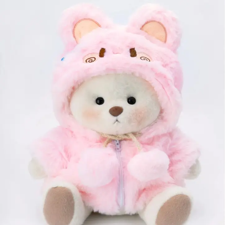 White Bear with Pink Bunny