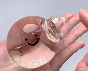 2PCS Crystal bubble ball pinch fun creative bubble crystal ball transparent ball Q elastic decompression venting ball