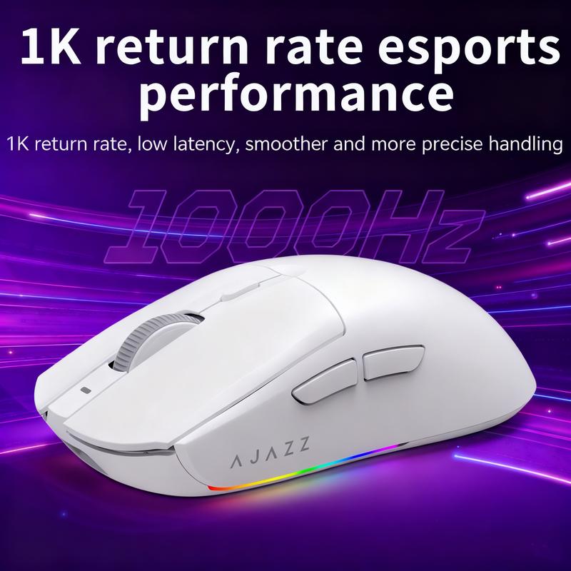 [New Year Sale]AJAZZ AJ139 V2 MC Tri-Mode Connected Mouse, PAW3311 Sensor, 1000hz Return Rate, 500mAh Battery Lasting Life