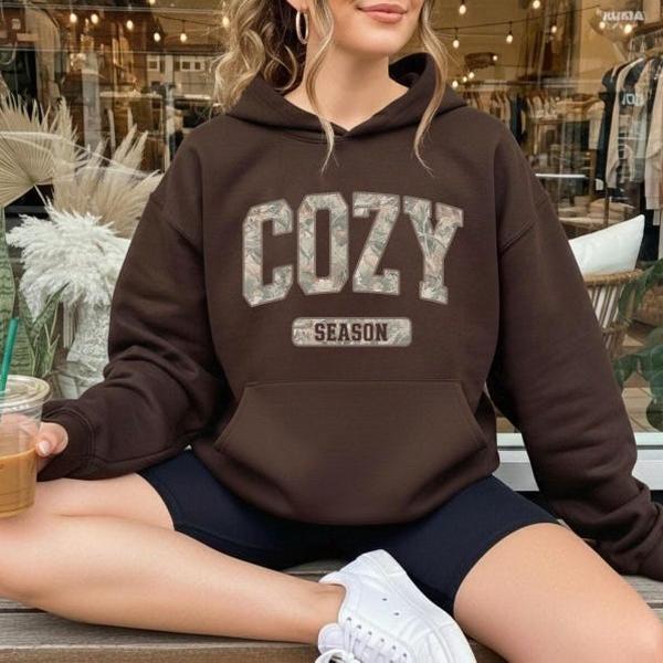 Camo Hoodie Camo Shirt Cozycore Camouflage Shirt Woodland Whimsy Hunting Season Shirt Shirt Hunting shirt Womensclothing Western Fall Shirt
