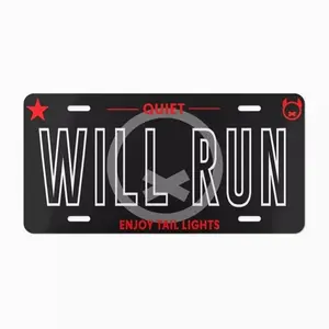 "Quiet Will Run" Funny Novelty License Plate Quiet Club Racing Custom Car Plate