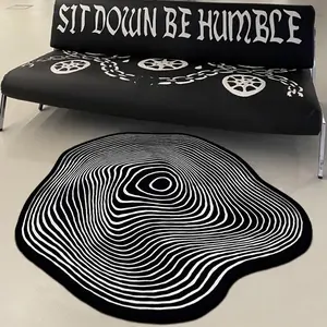 Irregular Creative Pattern Floor Mat, 1 Count Non-slip Soft Floor Carpet, Washable Area Rug, Decorative Mat for Home Living Room Bedroom, Unique Rugs