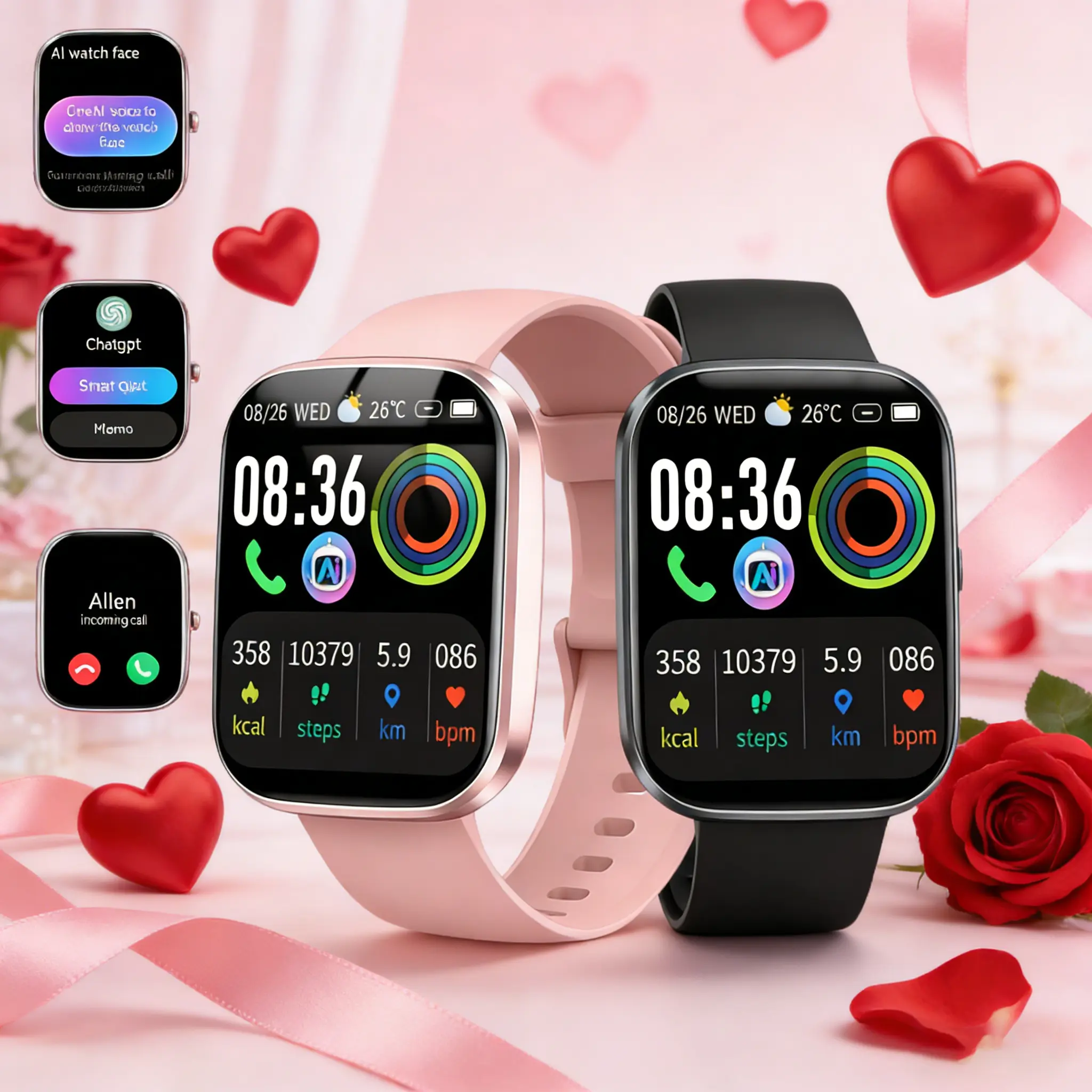 [Summervibes] Ntaanoo 2026 T70 Smartwatch with AI Chatbot 1.91-inch HD Display 112+ Modes IP68 Waterproof Bluetooth Calls Health Monitoring for Android iOS Sports Tracking Wristwatch