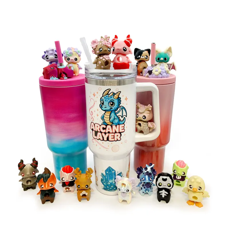 Pixie Sip Sidekicks – Fairy Straw Topper | 3D Printed Fantasy Straw Toppers for Tumblers