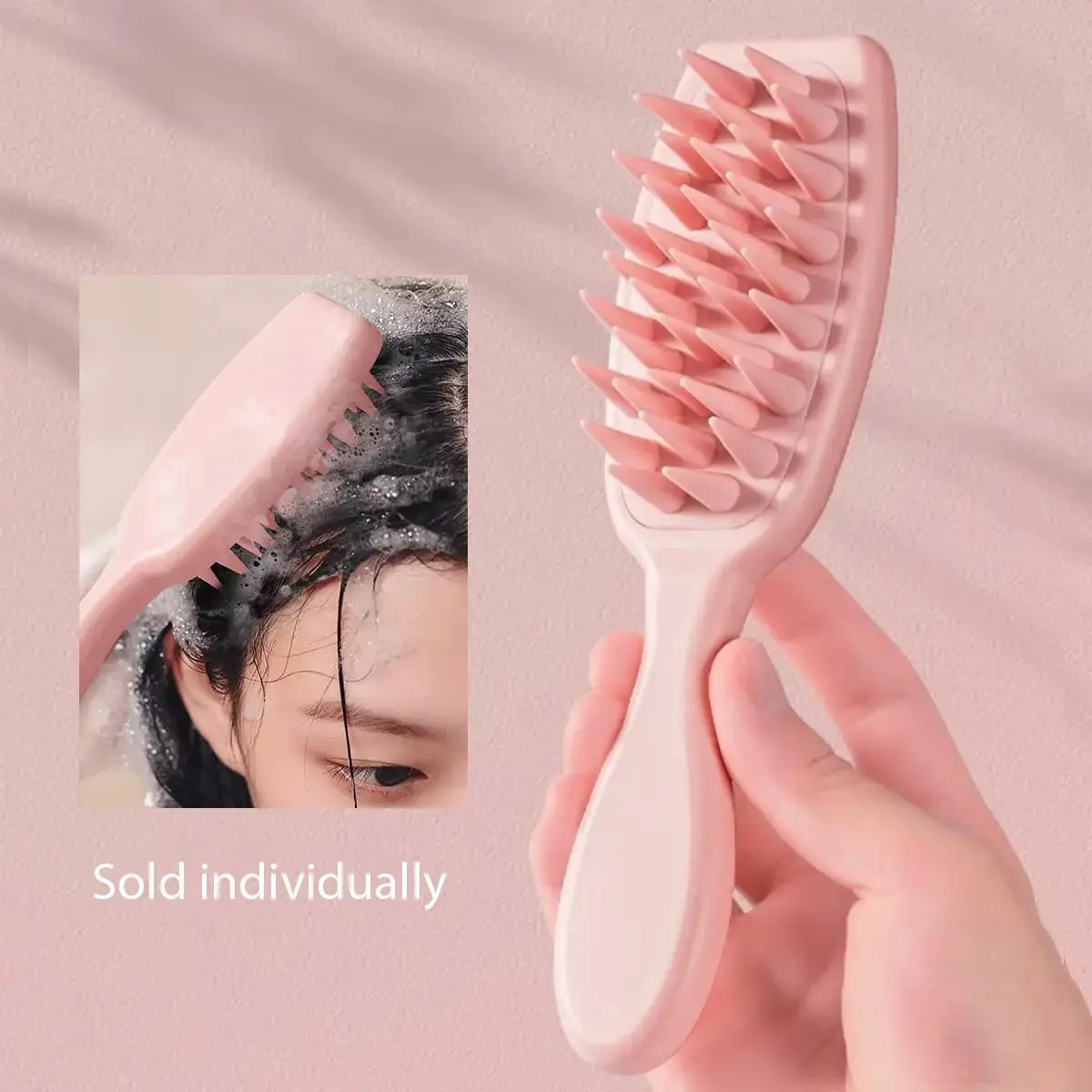 Long Handle Shampoo Brush, Comfort Soft Bristles Scalp Massager Hair Cleaner, Anti-itching Hair Combing Comb for Hair Root, Adult Hair Washing Comb