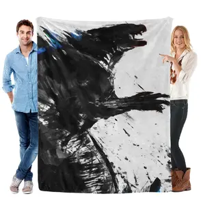 Godzilla Ink Style Blanket  Abstract Godzilla Throw Black & White Kaiju Cozy Blanket Epic Monster Ink Art Blanket Godzilla Roar Flannel Throw When your blanket has more power than Godzilla This ink-style Godzilla hits DIFFERENT