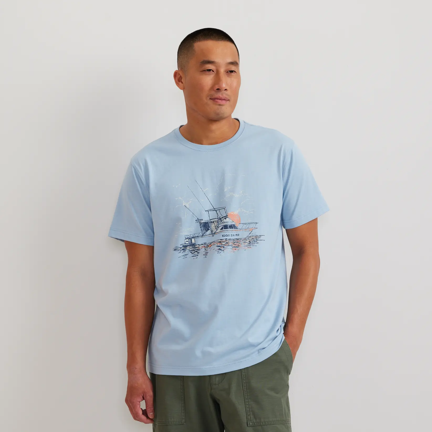 Eddie Bauer Men’s EB Boat T-Shirt Outdoor