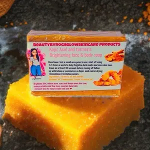 Beautybyrochglow Skincare Brightening Face & Body Soap - Kojic Acid & Turmeric for Brightening and Skin Repair