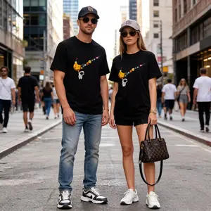 Unisex Vintage Graphic Tees - Astronaut Moon Balloon Solar System Oversized T-Shirt | Space Lover Trendy Tops