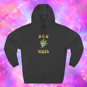 High Vibes Smiling Pot Leaf Hoodie