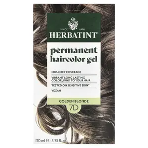 Herbatint Permanent Haircolor Gel, 7D Golden Blonde, 5.75 fl oz (170 ml)