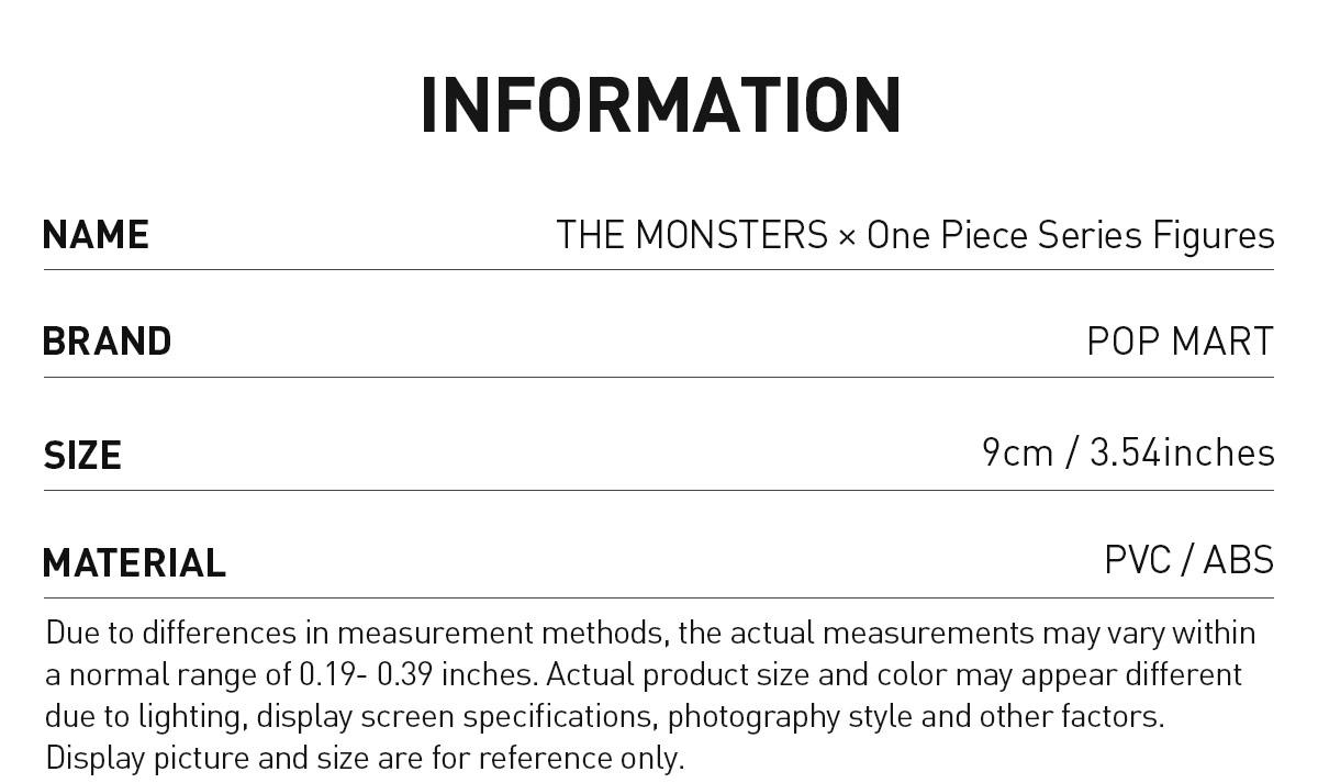 POP MART THE MONSTERS × One Piece Series Figures, Labubu Collectible Toys