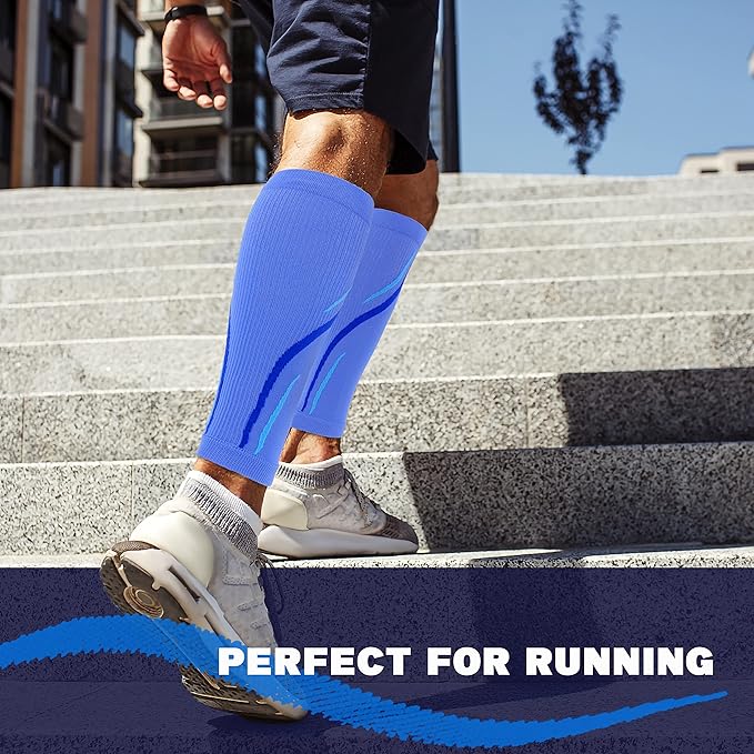 STANDWAY 1 Pair Calf Compression Sleeves For Men & Women - Compression Calf Sleeves For Shin Splints，Shin Splint Relief Fitness Running