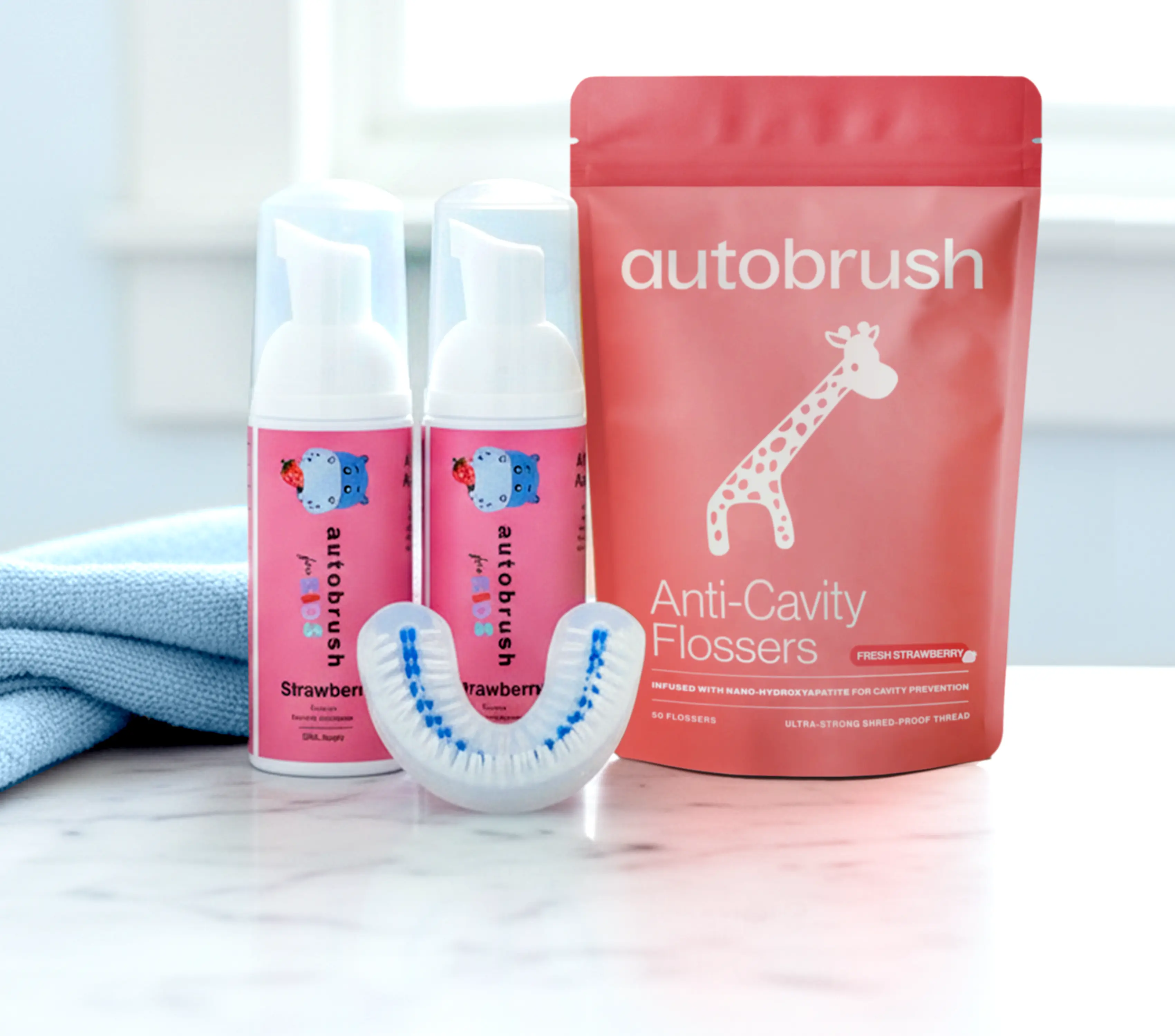 Autobrush Refresh Bundle | Replacement Brush Head + Foaming Toothpaste + Flossers | Pick Your Size, Flavor & Formula Autobrush Refresh Bundle | Replacement Brush Head + Foaming Toothpaste + Flossers | Pick Your Size, Flavor & Formula