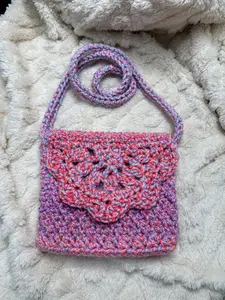 Crochet Girls Pretty Pink bag
