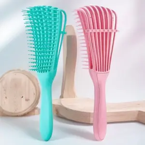 Anti-Static Detangling Hair Brush for Curly hair, Scalp Massage Brush to Reduce Hair Loss, Rounded Corners for Safe Styling, Unisex Portable Hair Care Tool for All Hair Types, Ideal for Frizzy, Permed, or Color-Treated Hair.