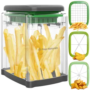 3-in-1 French Fry Cutter - Potato Cutter for Fries - Potato French Fry Cutter - French Fries Cutter - Vegetable Cutter - Food Chopper Manual Hand - Veggie Cutter - Vegetable Chopper Kitchen Utensils