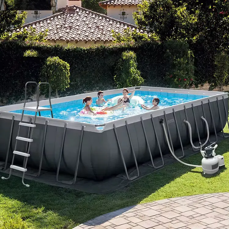 INTEX 26356 Size 549*274*132CM ULTRA XTR RECTANGULAR FRAME POOL Above Ground Steel Metal Frame Swimming Pool