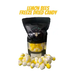 Freeze Dried Don't Bee a Lemon Head - Tangy Sour Snack Candy Freeze Dried Don't Bee a Lemon Head - Tangy Sour Snack Candy