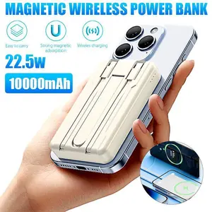 10000mAh Wireless Portable Charger with USB-C Cable Magnetic Power Bank , Battery Pack Only Compatible with iPhone 15/15 Plus/15 Pro/15 Pro Max, iPhone 14/13/12 Series and more