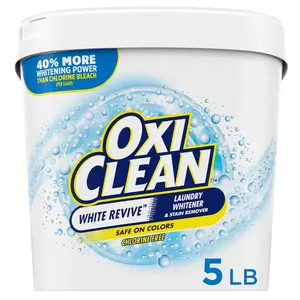 OxiClean White Revive Laundry Whitener and Stain Remover Powder, Alternative to Bleach for Laundry, 5 lb