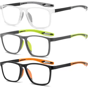 Reading Glasses for Men Sporty Design TR90 Blue Light Blocking Reader Comfortable and Flexible Lightweight +1.5