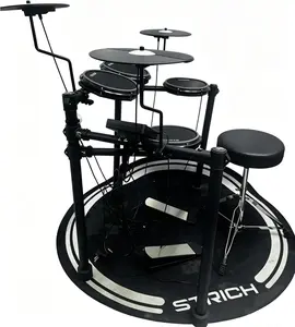 STRICH Electronic Drum Set Electric Drum Kit with 4 Quiet Mesh Pads Headphones, Sticks SED-T04