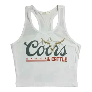 Coors & Cattle Cropped Tank Top for Women - Tube Style - Womenswear