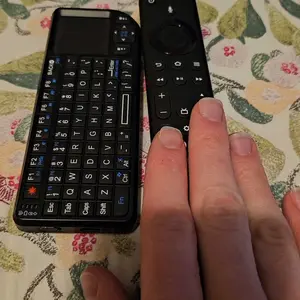 Mini Wireless Keyboard, Portable Rechargeable 2.4G Backlit Keyboard with Touchpad for PC, Mac and Smart TV