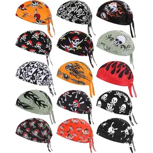 15 Pcs Do Rag  Cap Cooling  Liner Sweat Wicking Head Wraps Bandana Beanie Bicycle  Liner for Men Women
