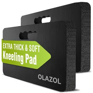 Extra Thick Kneeling Pad, Soft Foam Cushioning for Knee, Large Foam Kneeler Mat for Gardening, Bathing Baby, Workout Supplies, 17.5 x 11 x 1.5 in, Black