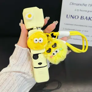 Luxury Cute Cartoon Handmade DIY Silicone Camera Protection Case, Ultra-Thin Soft Silicone Full Cover for Dji Pocket3, Portable Lanyard Anti-Drop
